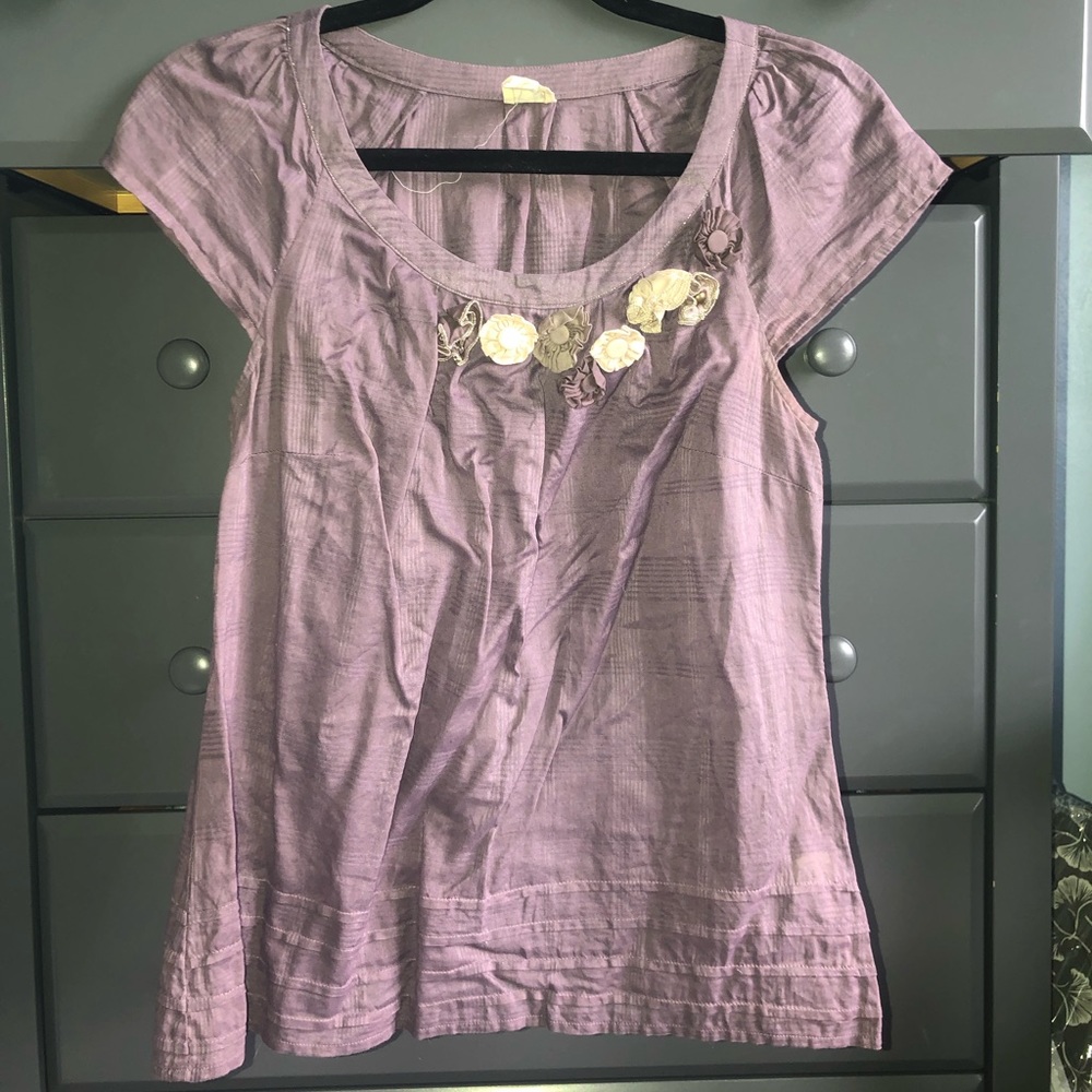 Dusty purple cap sleeve blouse